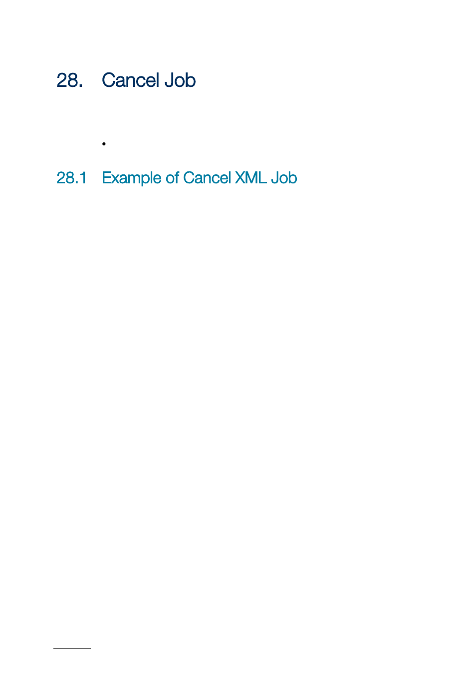 Cancel job, 1 example of cancel xml job, Ancel | Example of cancel xml job | EVS XTAccess Version 1.17 - May 2012 User Manual User Manual | Page 104 / 107