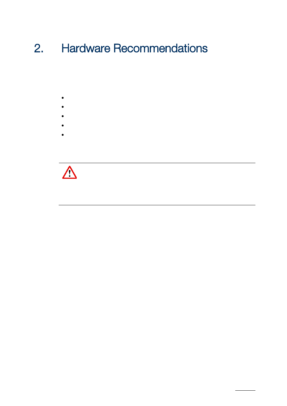 Hardware recommendations, Ardware, Ecommendations | EVS XTAccess Version 1.17 - May 2012 User Manual User Manual | Page 11 / 107