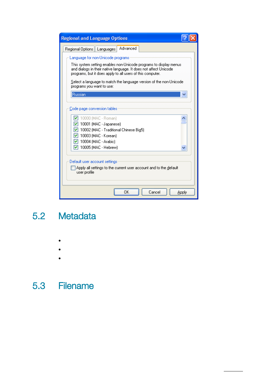 2 metadata, 3 filename, Metadata | Filename | EVS XTAccess Version 1.17 - May 2012 User Manual User Manual | Page 19 / 107