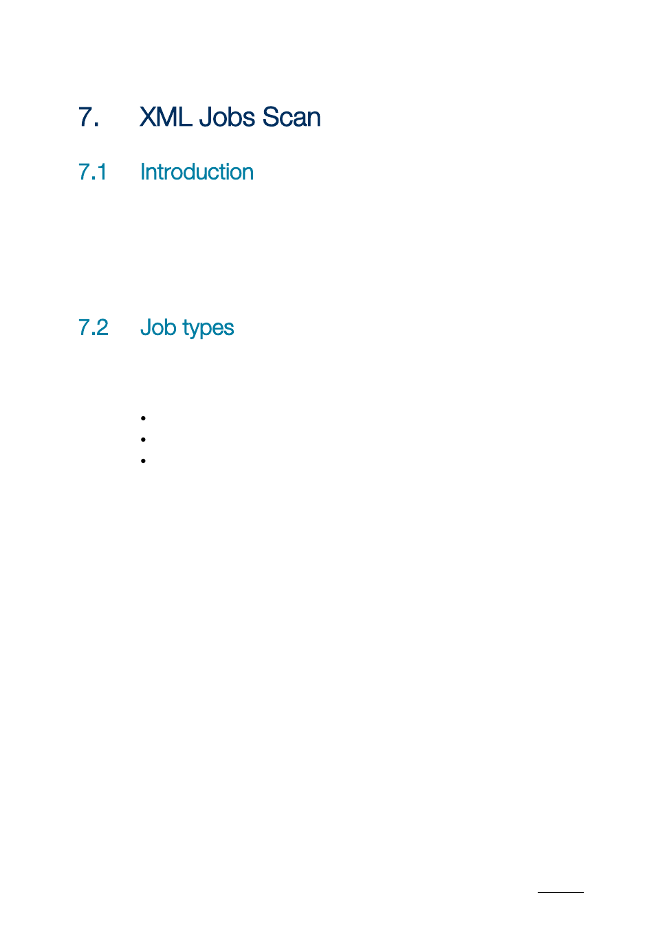 Xml jobs scan, 1 introduction, 2 job types | Introduction, Job types, 7 ‘xml jobs scan’ on, Ge 19) | EVS XTAccess Version 1.17 - May 2012 User Manual User Manual | Page 27 / 107