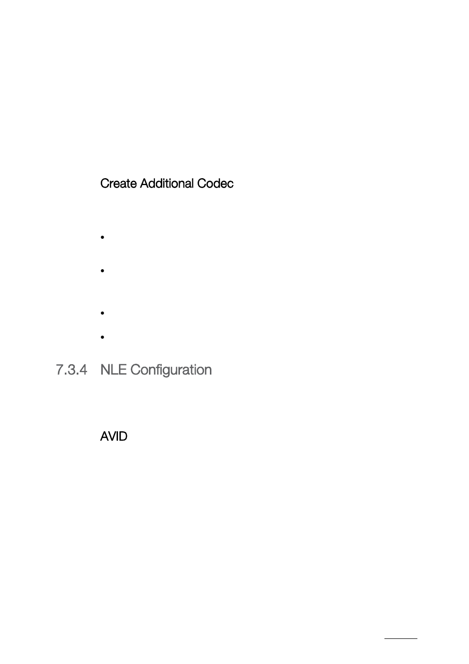 Create additional codec, 4 nle configuration, Avid | Nle configuration | EVS XTAccess Version 1.17 - May 2012 User Manual User Manual | Page 33 / 107