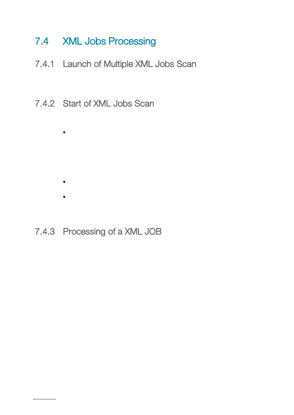 4 xml jobs processing, 1 launch of multiple xml jobs scan, 2 start of xml jobs scan | 3 processing of a xml job, Xml jobs processing, Launch of multiple xml jobs scan, Start of xml jobs scan, Processing of a xml job | EVS XTAccess Version 1.17 - May 2012 User Manual User Manual | Page 40 / 107