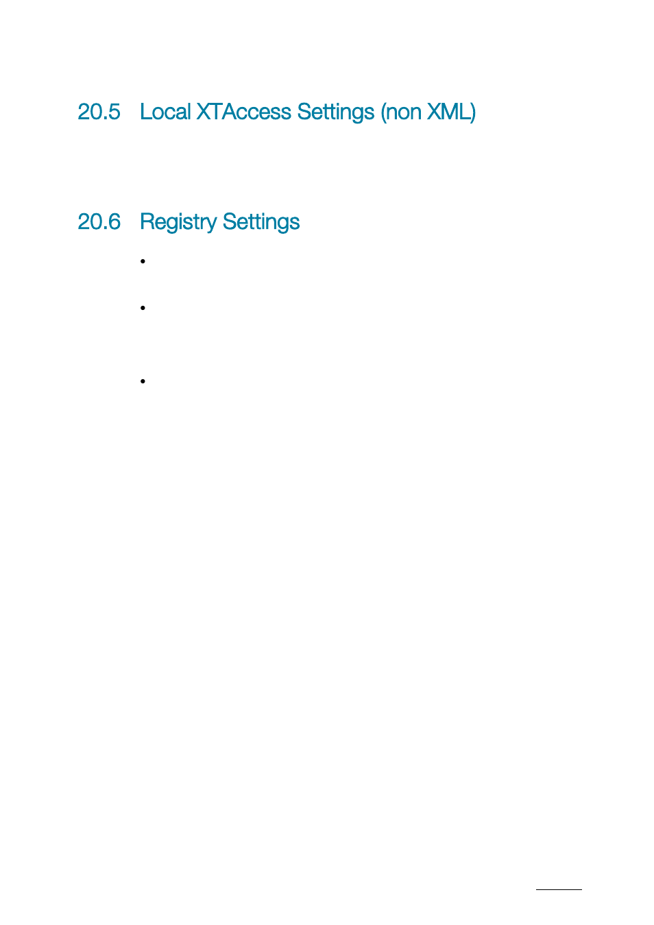 5 local xtaccess settings (non xml), 6 registry settings, Local xtaccess settings (non xml) | Registry settings | EVS XTAccess Version 1.17 - May 2012 User Manual User Manual | Page 89 / 107