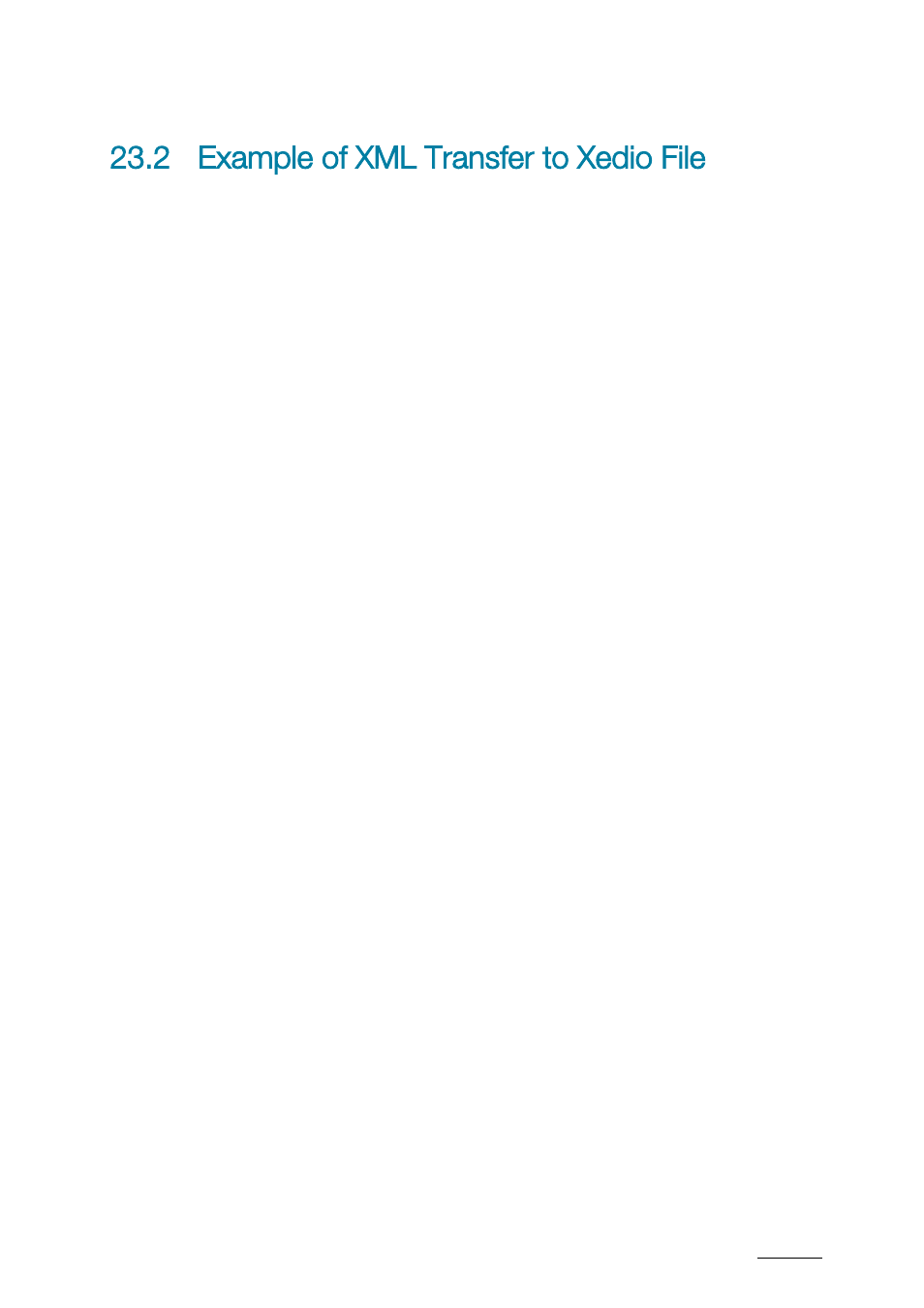 2 example of xml transfer to xedio file, Example of xml transfer to xedio file | EVS XTAccess Version 1.17 - May 2012 User Manual User Manual | Page 97 / 107