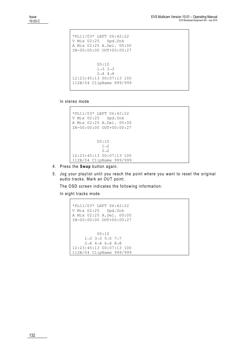 EVS MulticamLSM Version 10.03 - July 2010 Operating Manual User Manual | Page 141 / 195