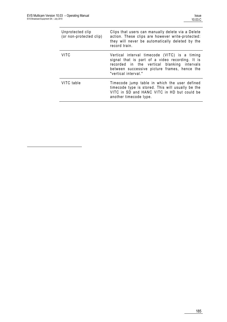 EVS MulticamLSM Version 10.03 - July 2010 Operating Manual User Manual | Page 194 / 195