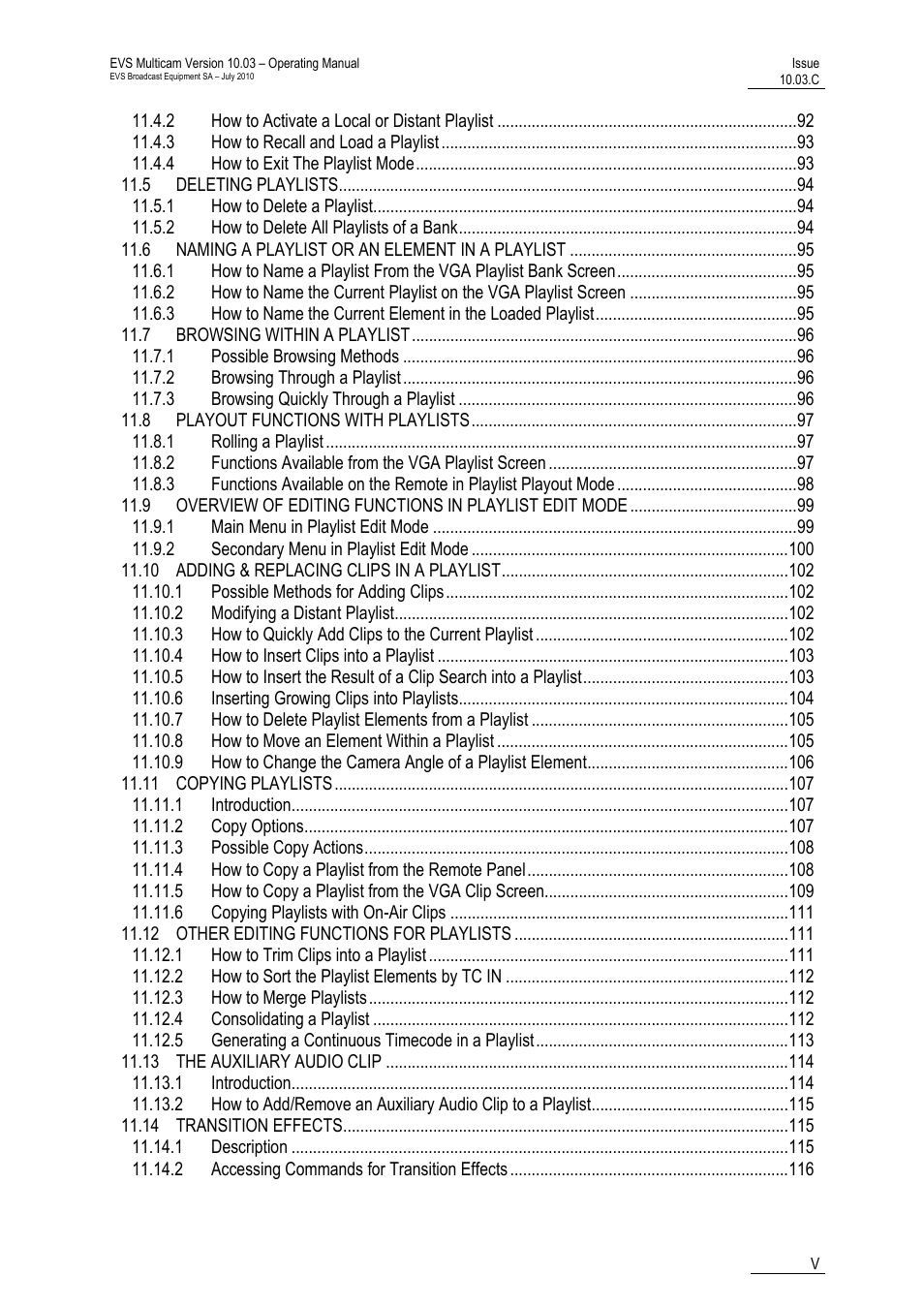 EVS MulticamLSM Version 10.03 - July 2010 Operating Manual User Manual | Page 6 / 195