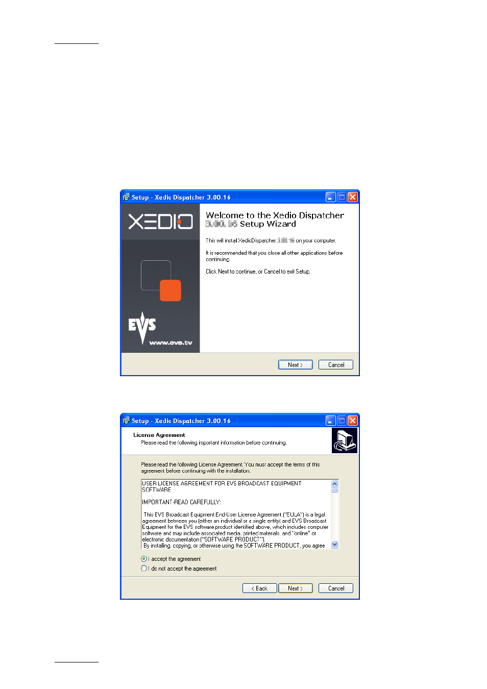 Installation procedure, 4 installation procedure | EVS Xedio Dispatcher Version 3.1 - December 2010 User Manual User Manual | Page 13 / 72