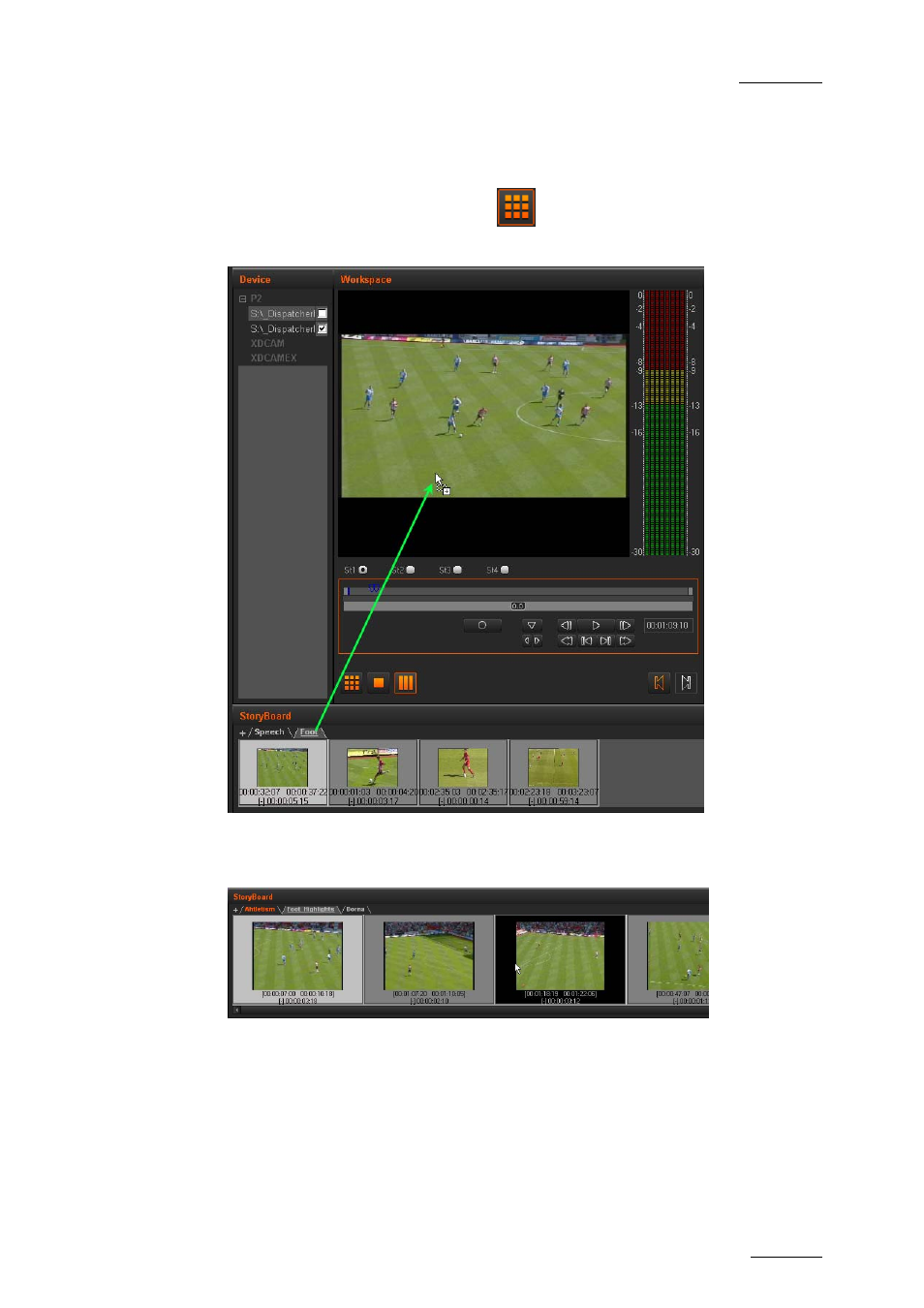 How to load a storyboard in the storyboard player, Ow to, Oad a | Toryboard in the, Toryboard, Layer | EVS Xedio Dispatcher Version 3.1 - December 2010 User Manual User Manual | Page 42 / 72