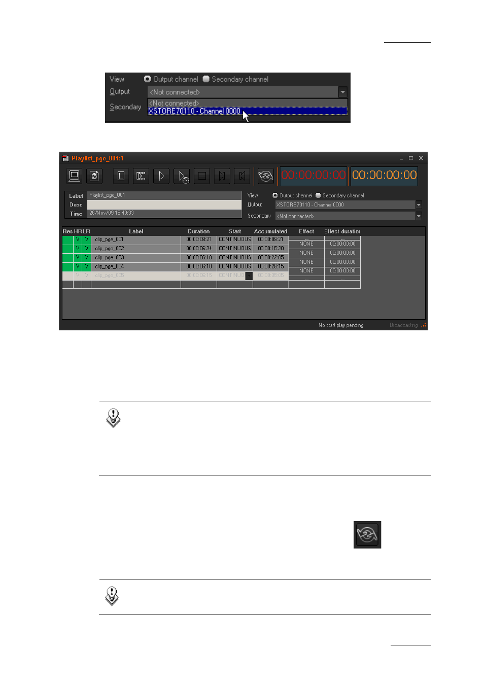 4 looping a playlist, Looping a playlist, Ooping a | Laylist | EVS XEDIO Playout Organizer Version 4.2 - June 2012 User Manual User Manual | Page 29 / 34