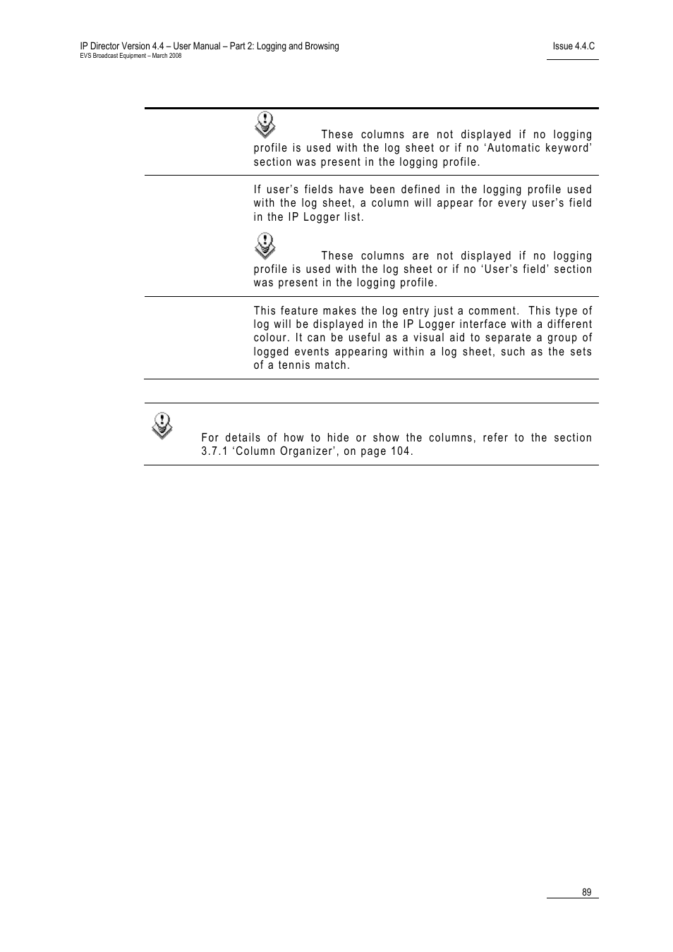 EVS IPDirector Version 4.4 - March 2008 Part 2 User's Manual User Manual | Page 102 / 136