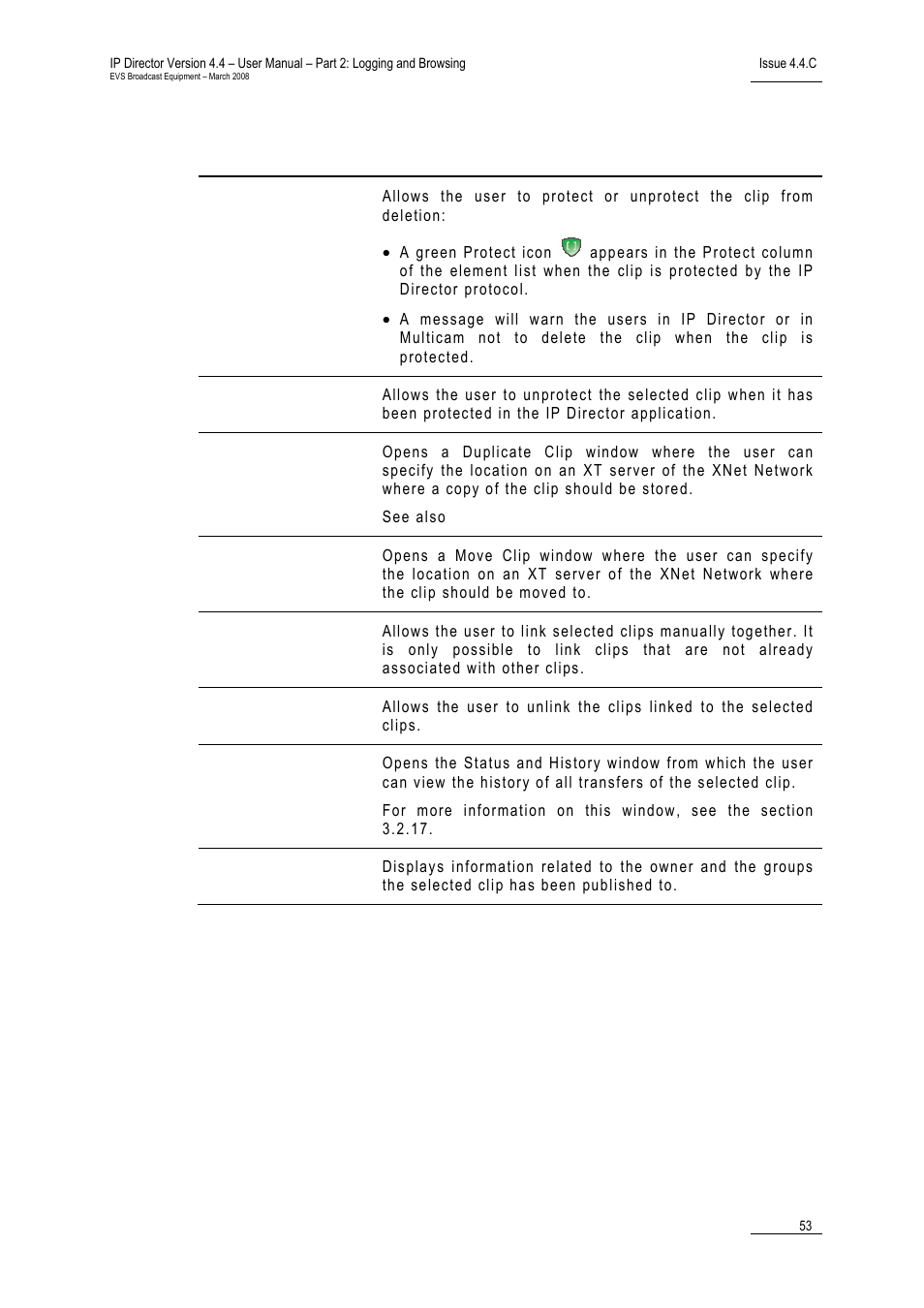 EVS IPDirector Version 4.4 - March 2008 Part 2 User's Manual User Manual | Page 66 / 136