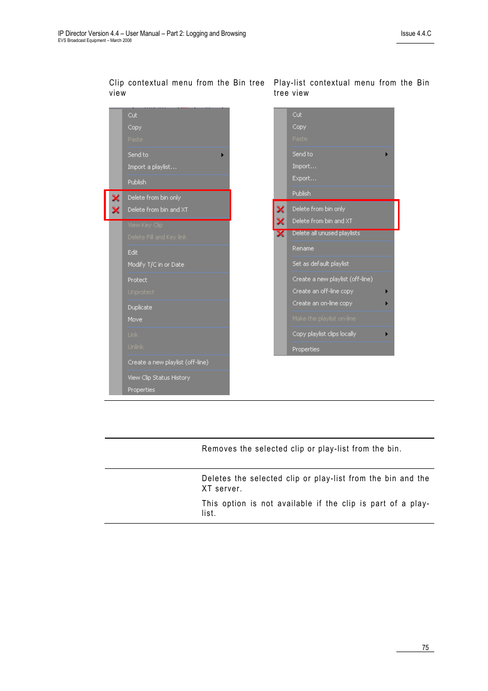 EVS IPDirector Version 4.4 - March 2008 Part 2 User's Manual User Manual | Page 88 / 136