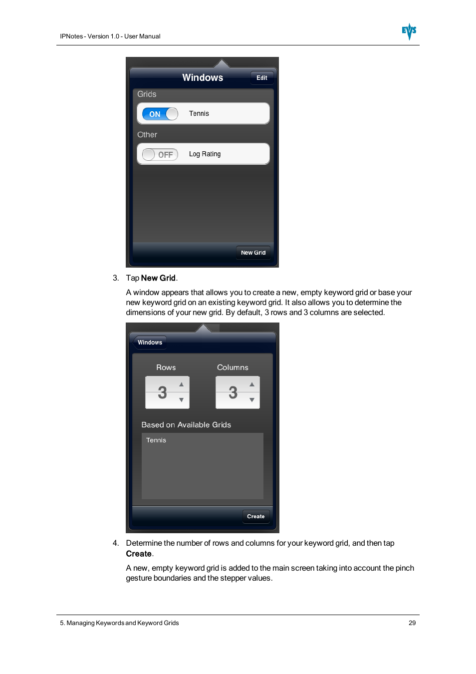 EVS IPNotes Version 1.0 - November 2012 User Manual User Manual | Page 34 / 70