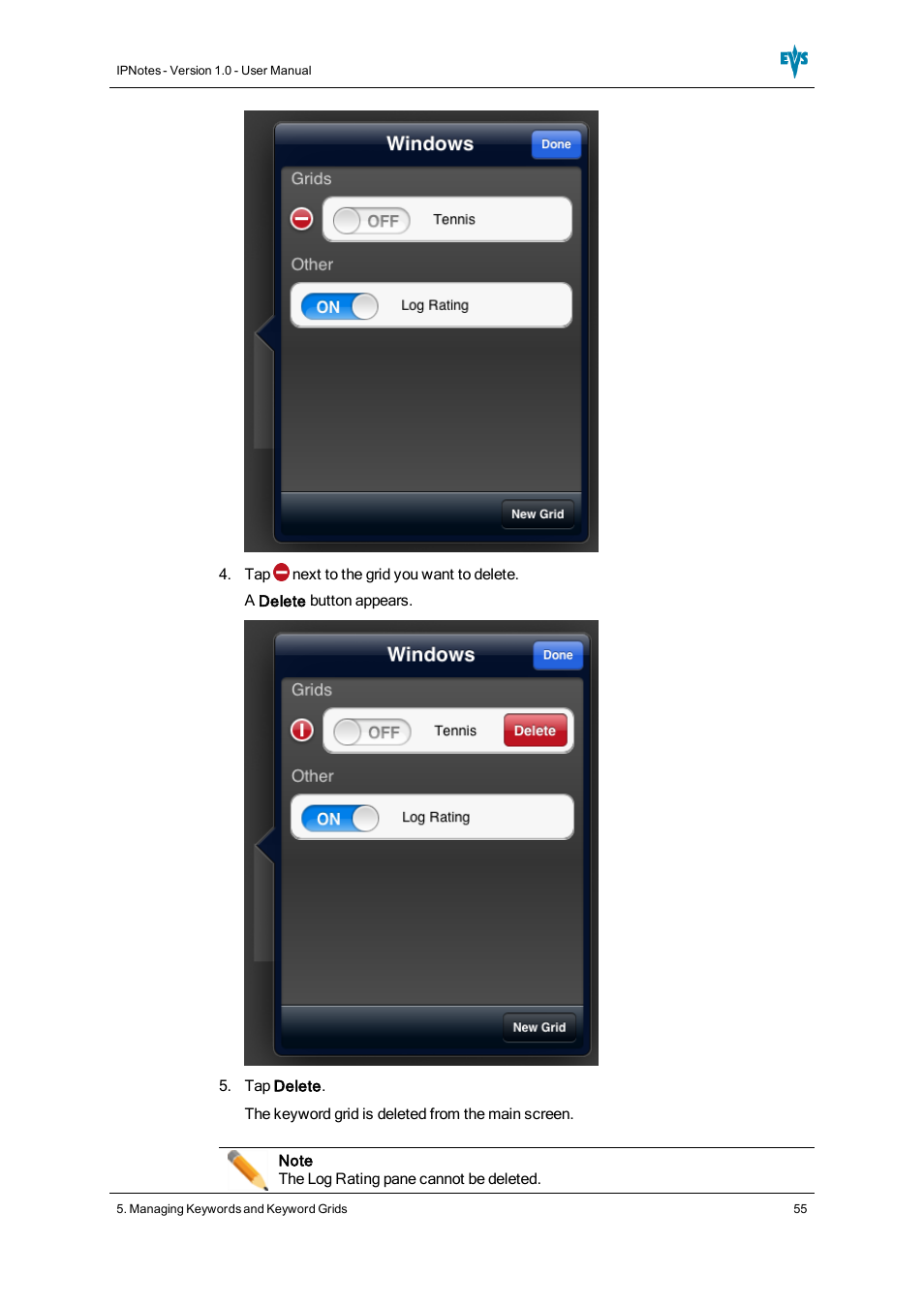 EVS IPNotes Version 1.0 - November 2012 User Manual User Manual | Page 60 / 70