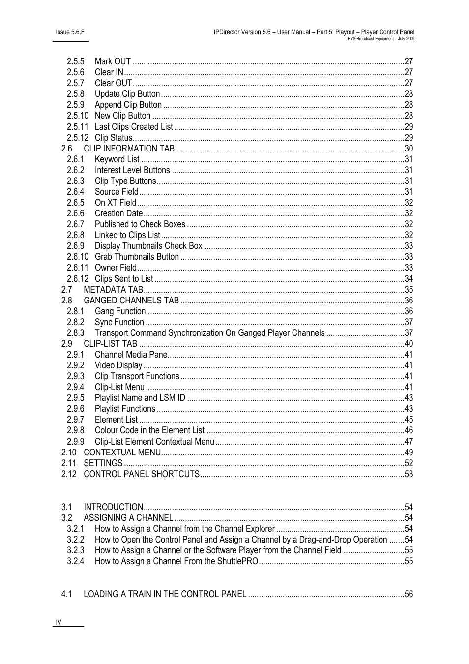Assigning a channel, Loading media | EVS IPDirector Version 5.6 - May 2009 Part 5 User's Manual User Manual | Page 5 / 103