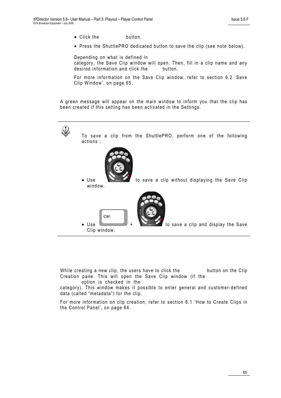 2 save clip window, Cp_saveclipwindow, Save clip window | EVS IPDirector Version 5.6 - May 2009 Part 5 User's Manual User Manual | Page 76 / 103