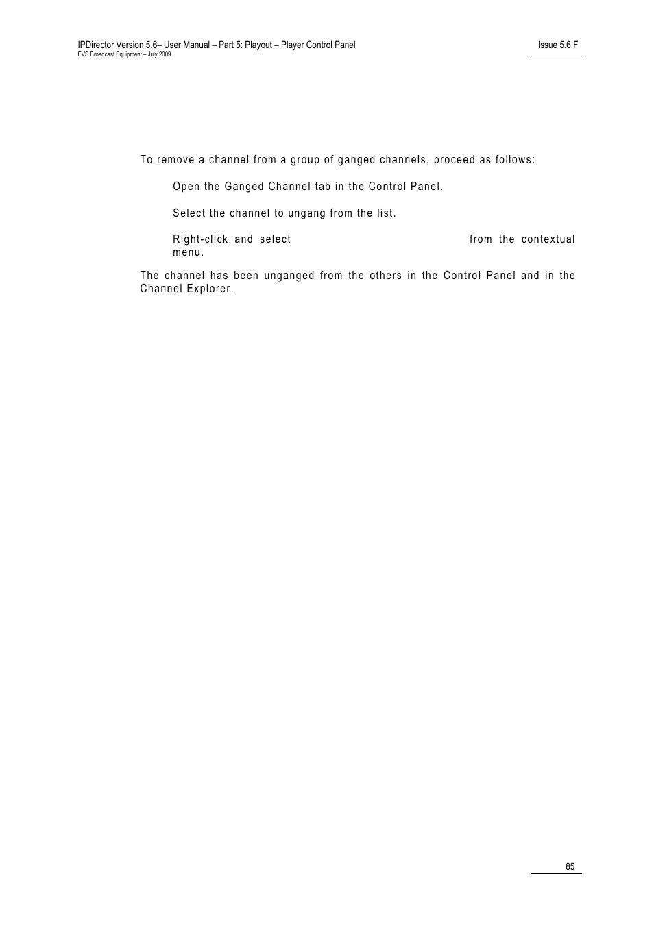 4 how to remove a channel from the group, Cp_howtoremovechannelfromgroup, How to remove a channel from the group | EVS IPDirector Version 5.6 - May 2009 Part 5 User's Manual User Manual | Page 96 / 103