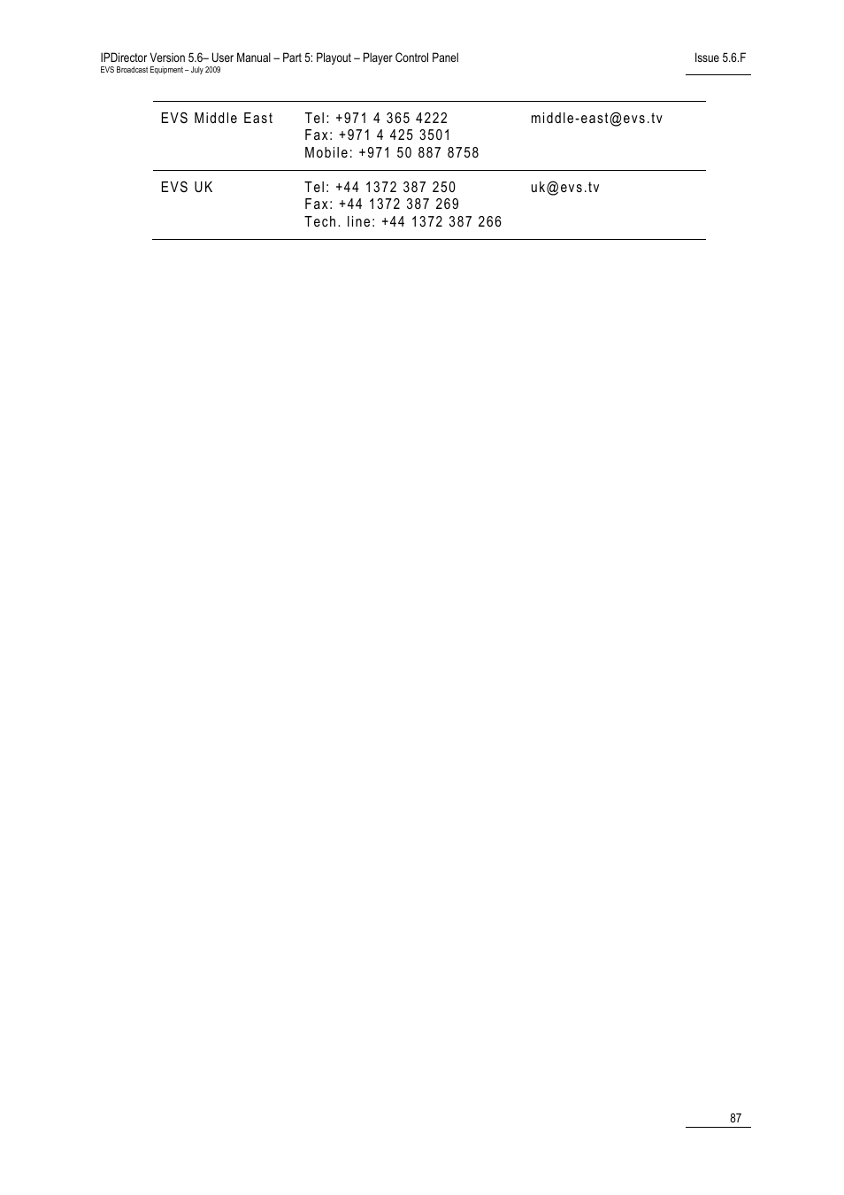 EVS IPDirector Version 5.6 - May 2009 Part 5 User's Manual User Manual | Page 98 / 103