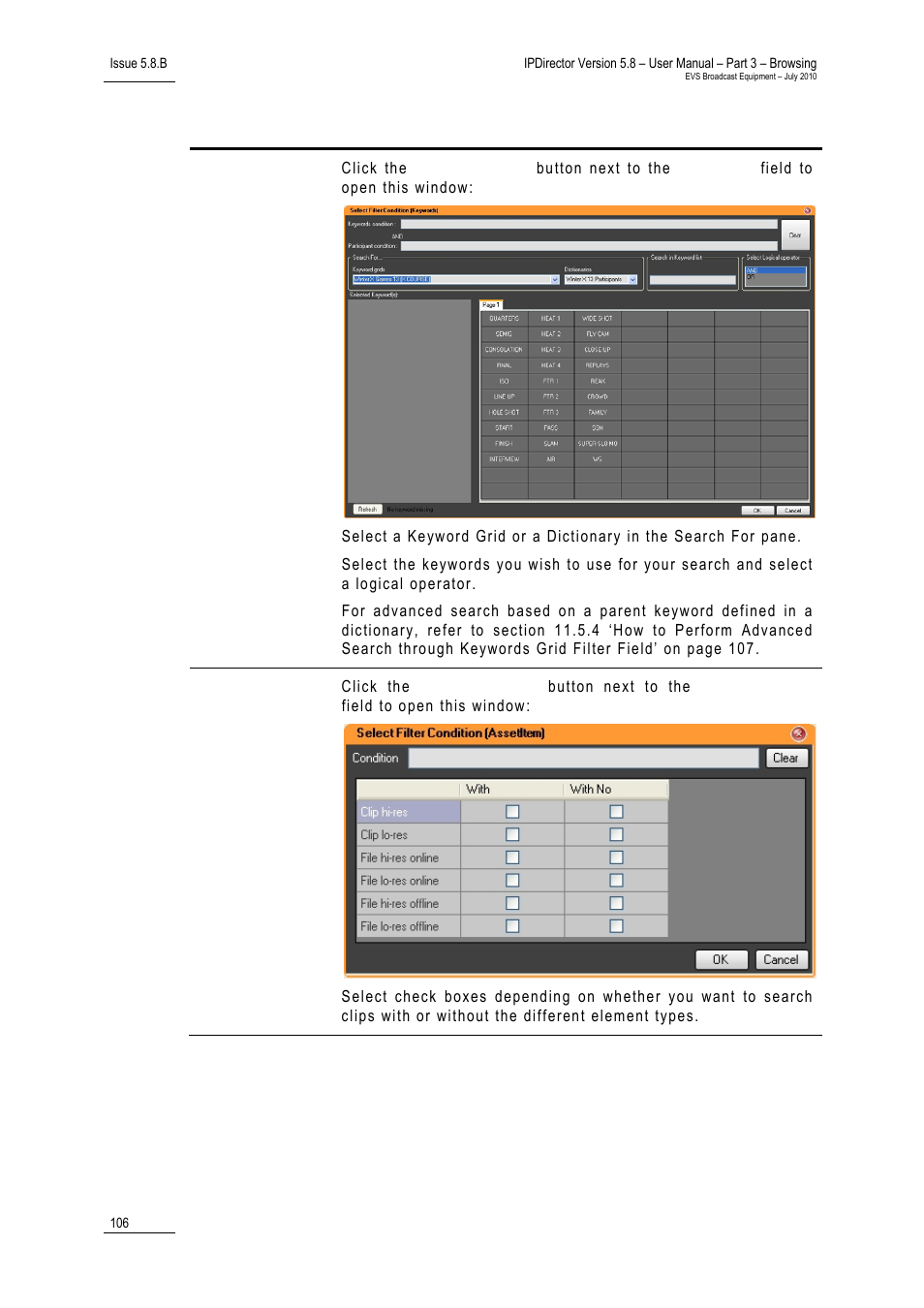 EVS IPDirector Version 5.8 - July 2010 Part 3 User's Manual User Manual | Page 117 / 137
