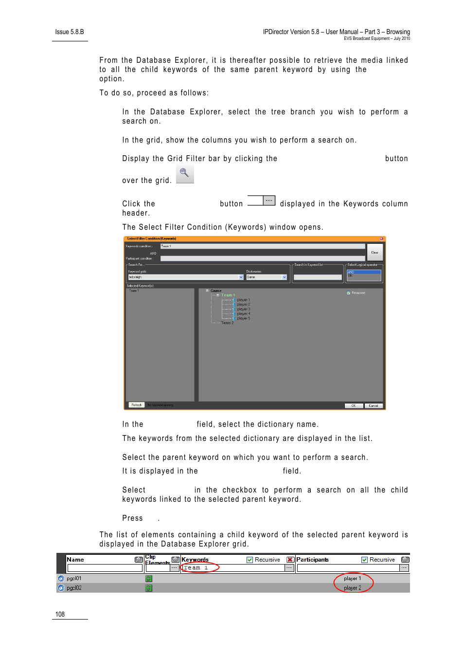 EVS IPDirector Version 5.8 - July 2010 Part 3 User's Manual User Manual | Page 119 / 137