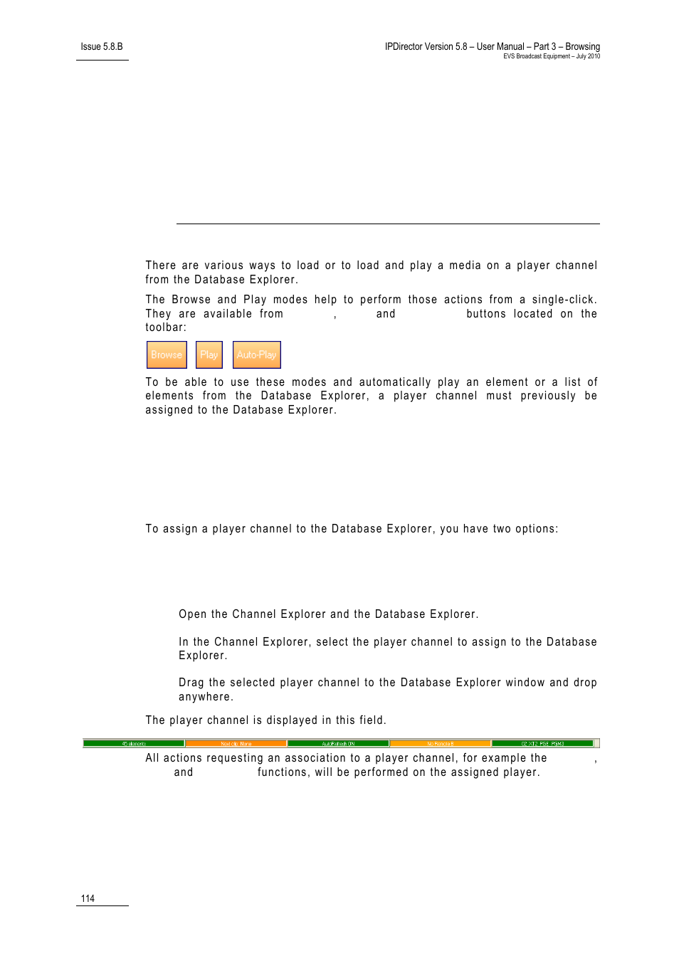 1 from the channel explorer, From the channel explorer | EVS IPDirector Version 5.8 - July 2010 Part 3 User's Manual User Manual | Page 125 / 137