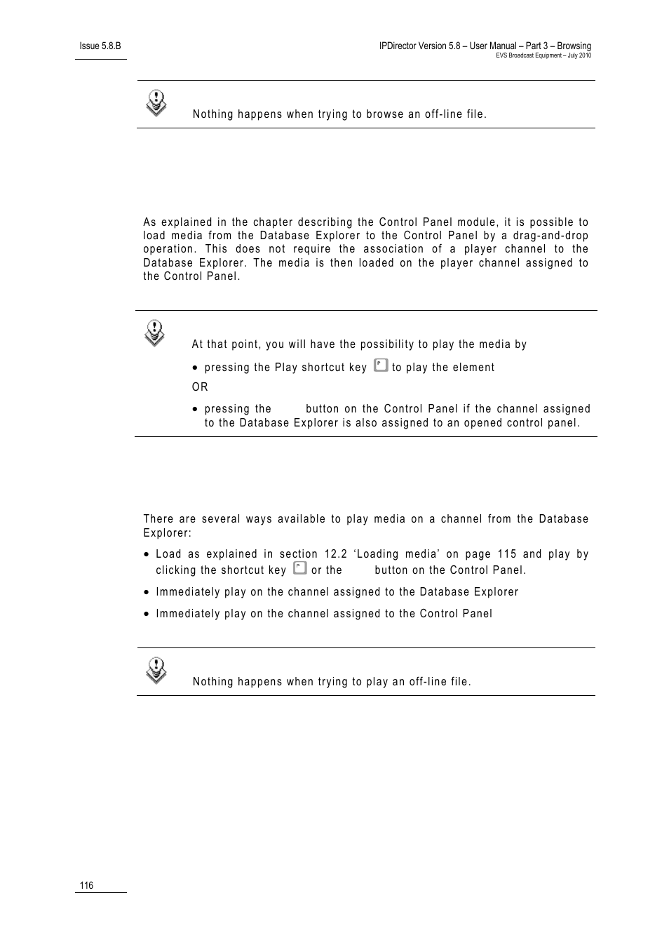 3 playing media, Playing media, N the | Layer, Hannel, Ssociated to the, Ontrol, Anel | EVS IPDirector Version 5.8 - July 2010 Part 3 User's Manual User Manual | Page 127 / 137