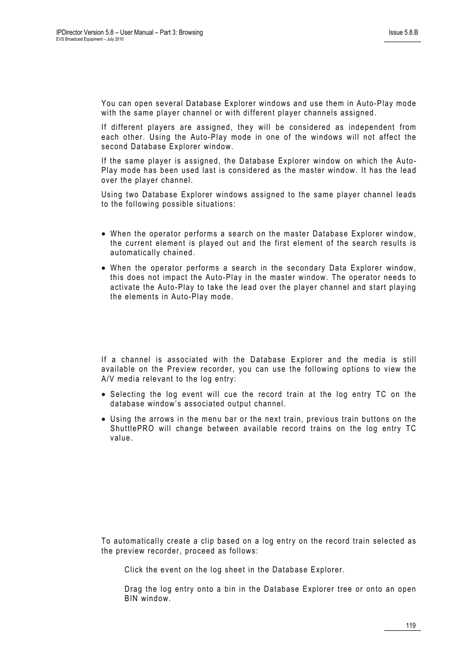 5 viewing a log sheet event, Viewing a log sheet event | EVS IPDirector Version 5.8 - July 2010 Part 3 User's Manual User Manual | Page 130 / 137