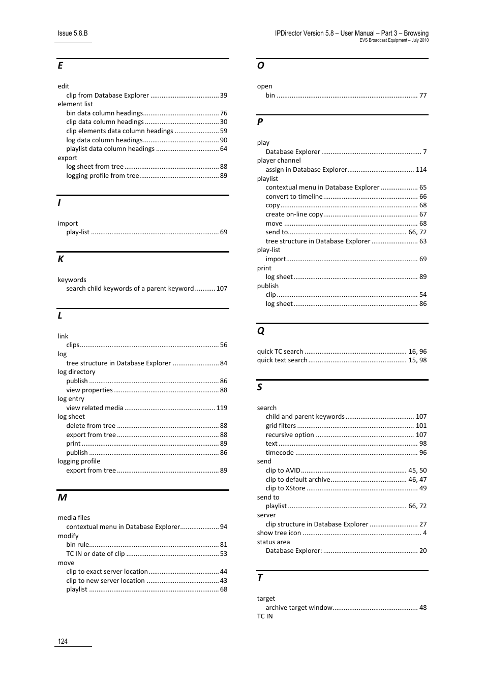 EVS IPDirector Version 5.8 - July 2010 Part 3 User's Manual User Manual | Page 135 / 137