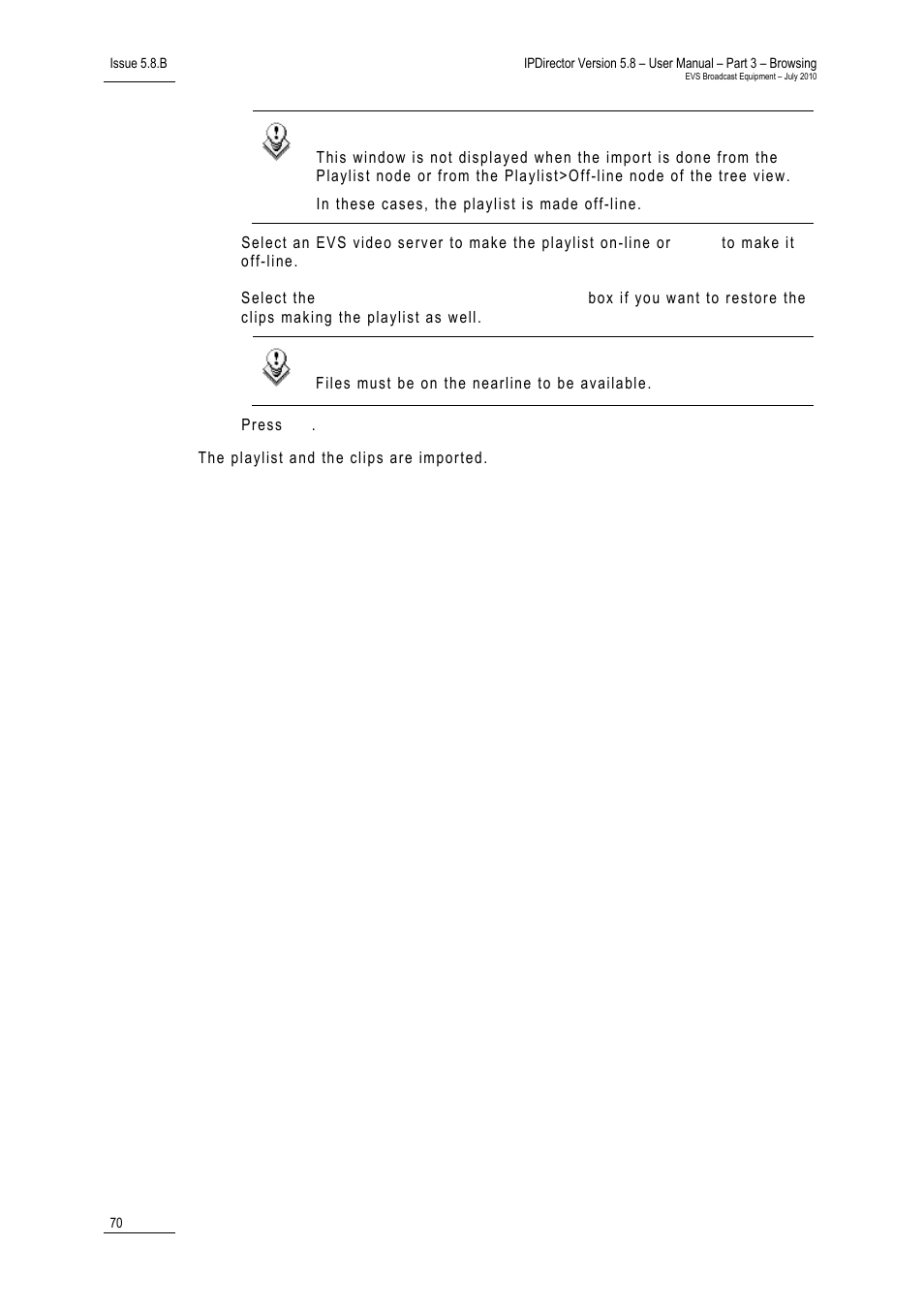 EVS IPDirector Version 5.8 - July 2010 Part 3 User's Manual User Manual | Page 81 / 137