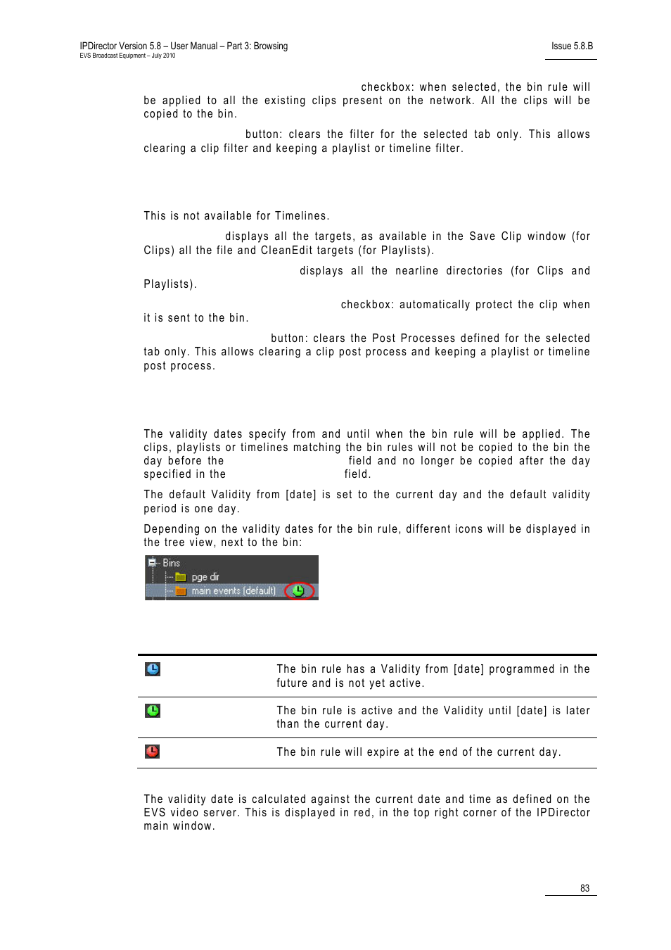Post process area, Validity area | EVS IPDirector Version 5.8 - July 2010 Part 3 User's Manual User Manual | Page 94 / 137