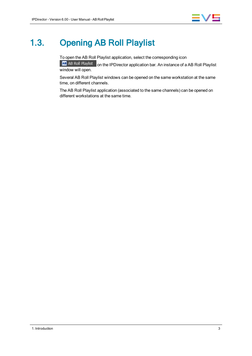 Opening ab roll playlist | EVS IPDirector Version 6.0 - November 2012 Part 7 User's Manual User Manual | Page 11 / 52