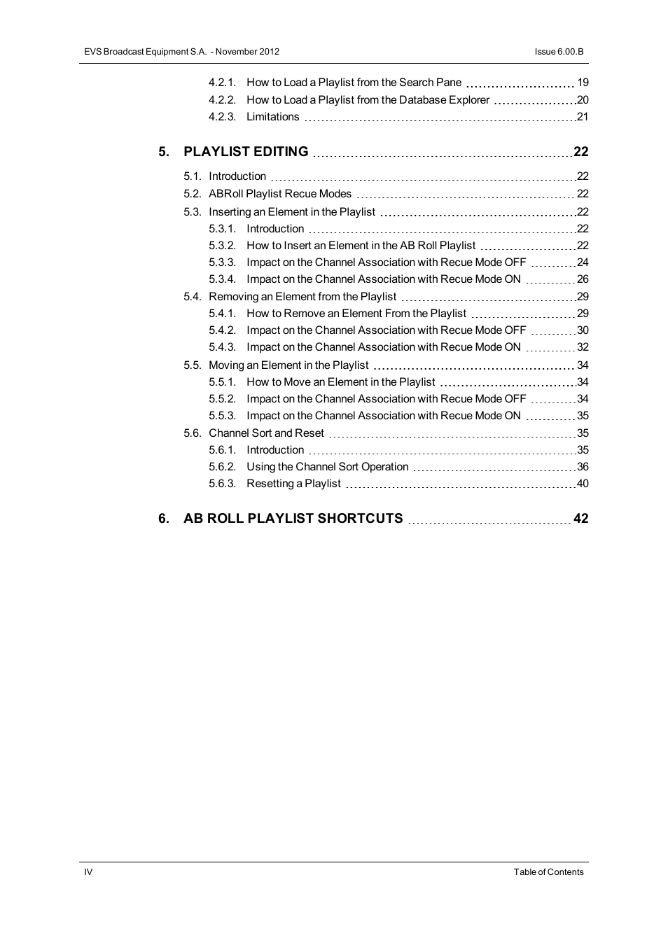 EVS IPDirector Version 6.0 - November 2012 Part 7 User's Manual User Manual | Page 6 / 52