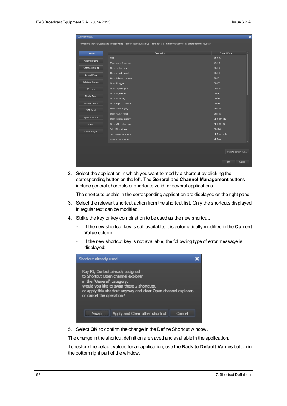 EVS IPDirector Version 6.2 - June 2013 GENERAL FUNCTIONS User Manual User Manual | Page 110 / 174