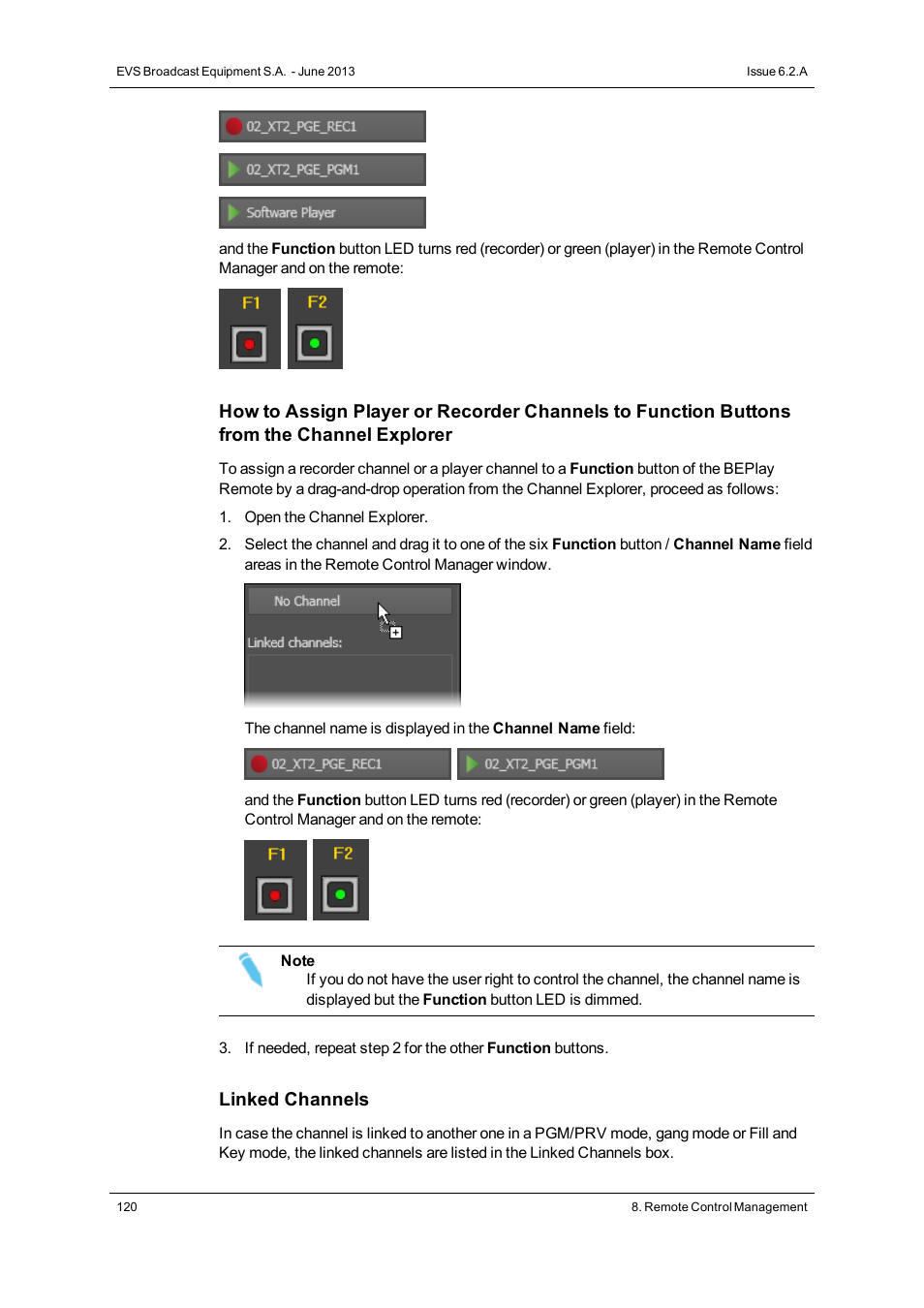 Linked channels | EVS IPDirector Version 6.2 - June 2013 GENERAL FUNCTIONS User Manual User Manual | Page 132 / 174
