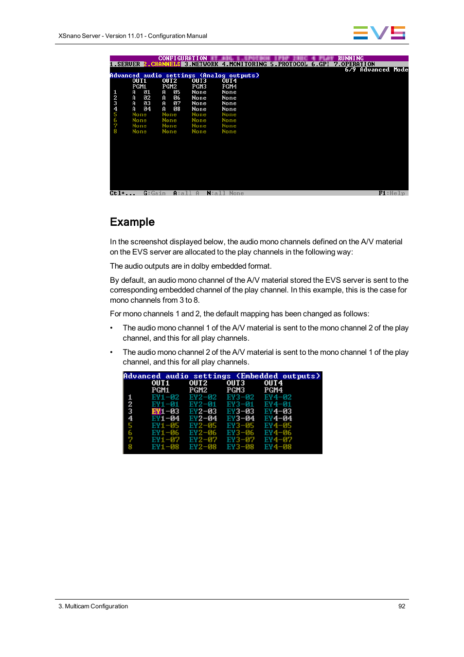 Example | EVS XSnano Version 11.01 - November 2012 Configuration Manual User Manual | Page 102 / 168