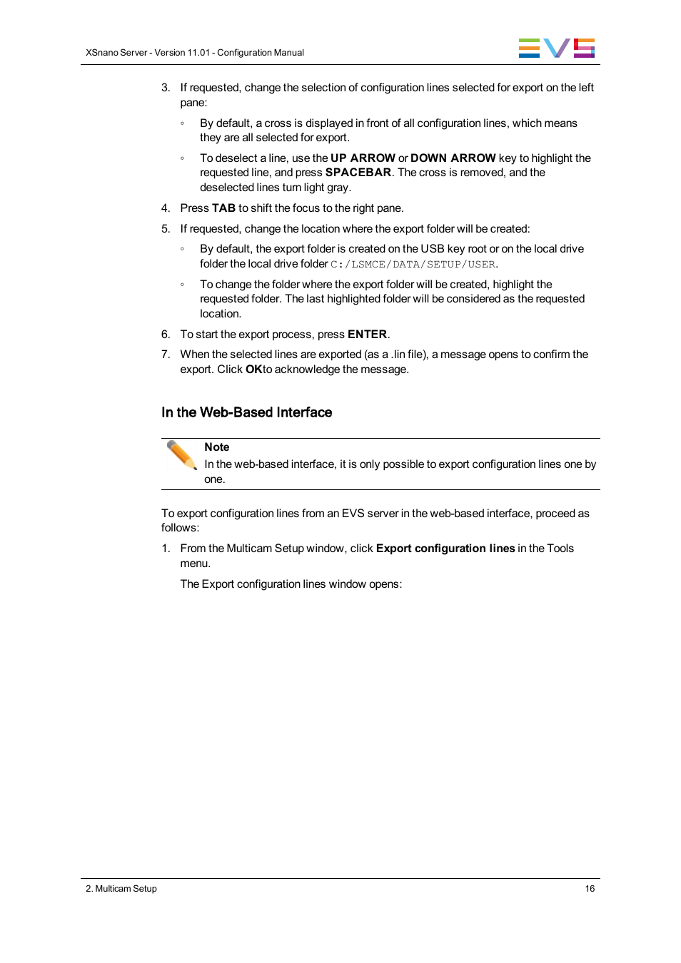 EVS XSnano Version 11.01 - November 2012 Configuration Manual User Manual | Page 26 / 168