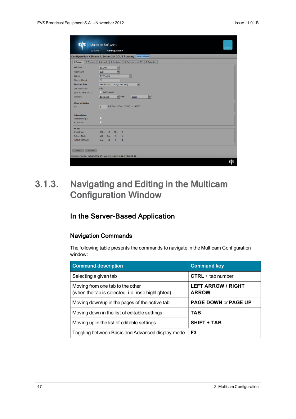EVS XSnano Version 11.01 - November 2012 Configuration Manual User Manual | Page 57 / 168