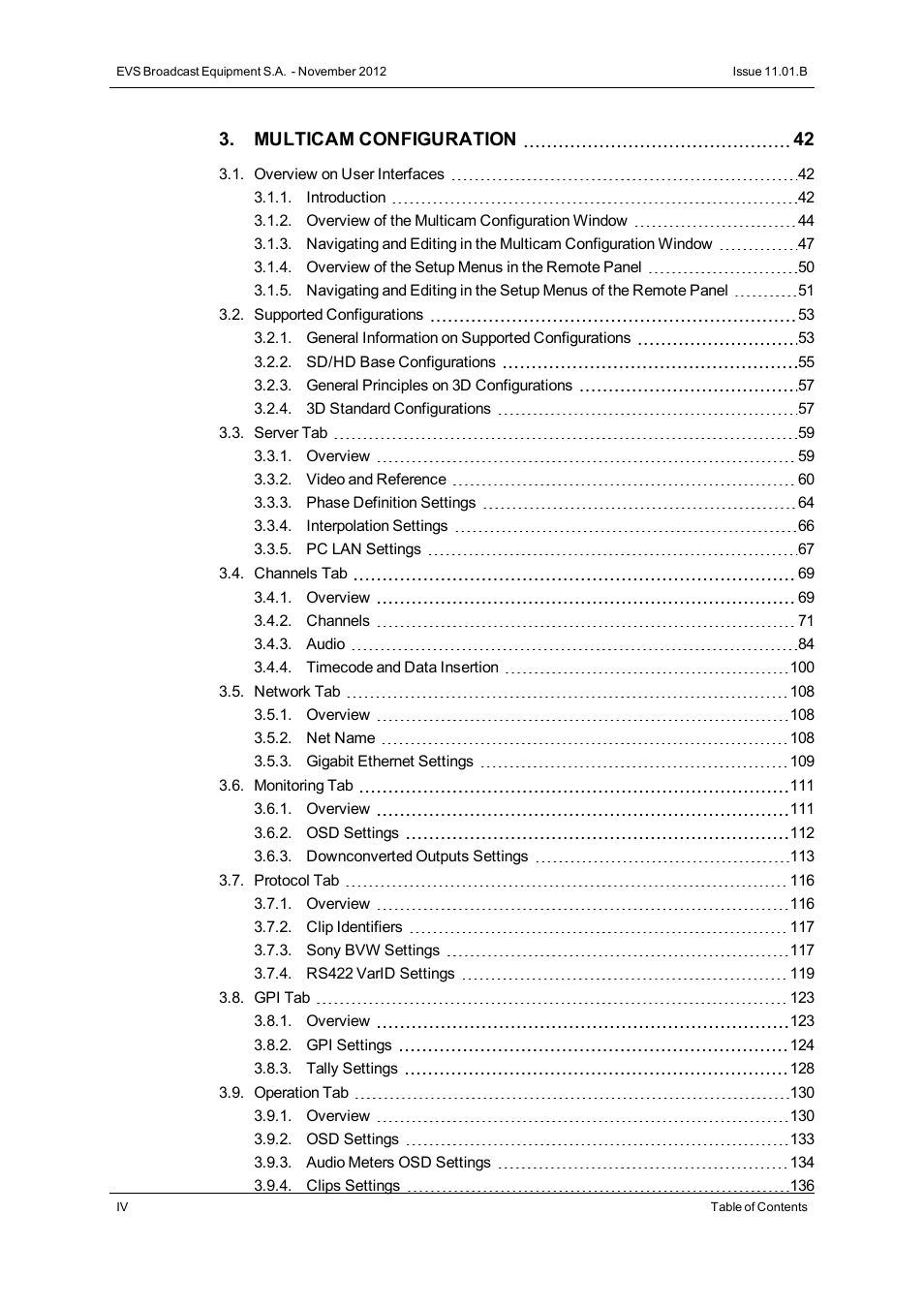 EVS XSnano Version 11.01 - November 2012 Configuration Manual User Manual | Page 6 / 168