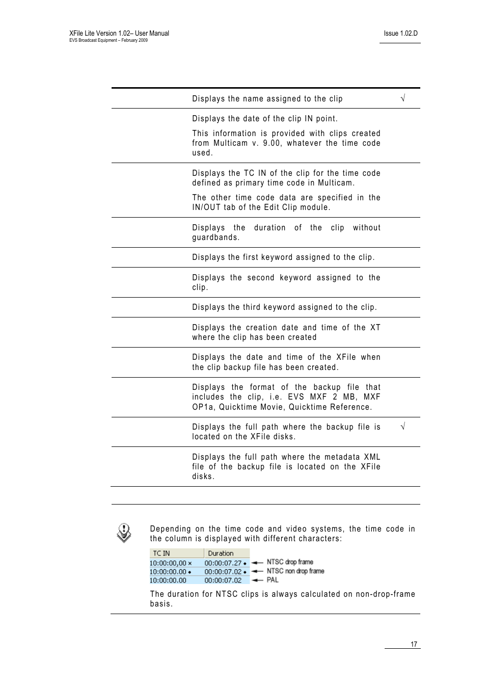 EVS Xfile Version 1.02 - February 2009 User Manual User Manual | Page 22 / 74