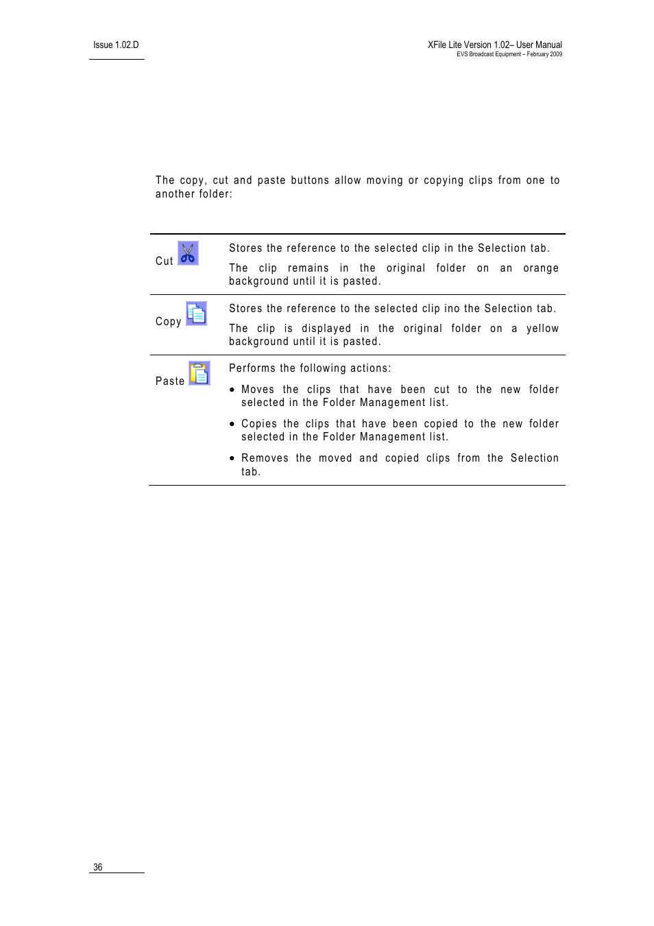 4 maintaining clips and files, Moving and copying clips between folders, 4 ‘maintaining clips and files’, on p | Maintaining clips and files, Aintaining, Lips and, Iles | EVS Xfile Version 1.02 - February 2009 User Manual User Manual | Page 41 / 74