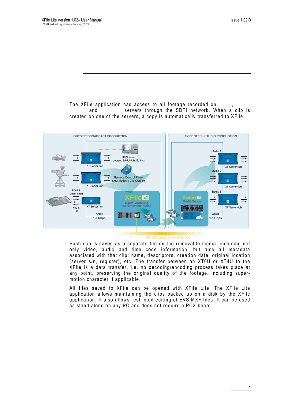 Introduction, Digital archiving on removable media | EVS Xfile Version 1.02 - February 2009 User Manual User Manual | Page 6 / 74