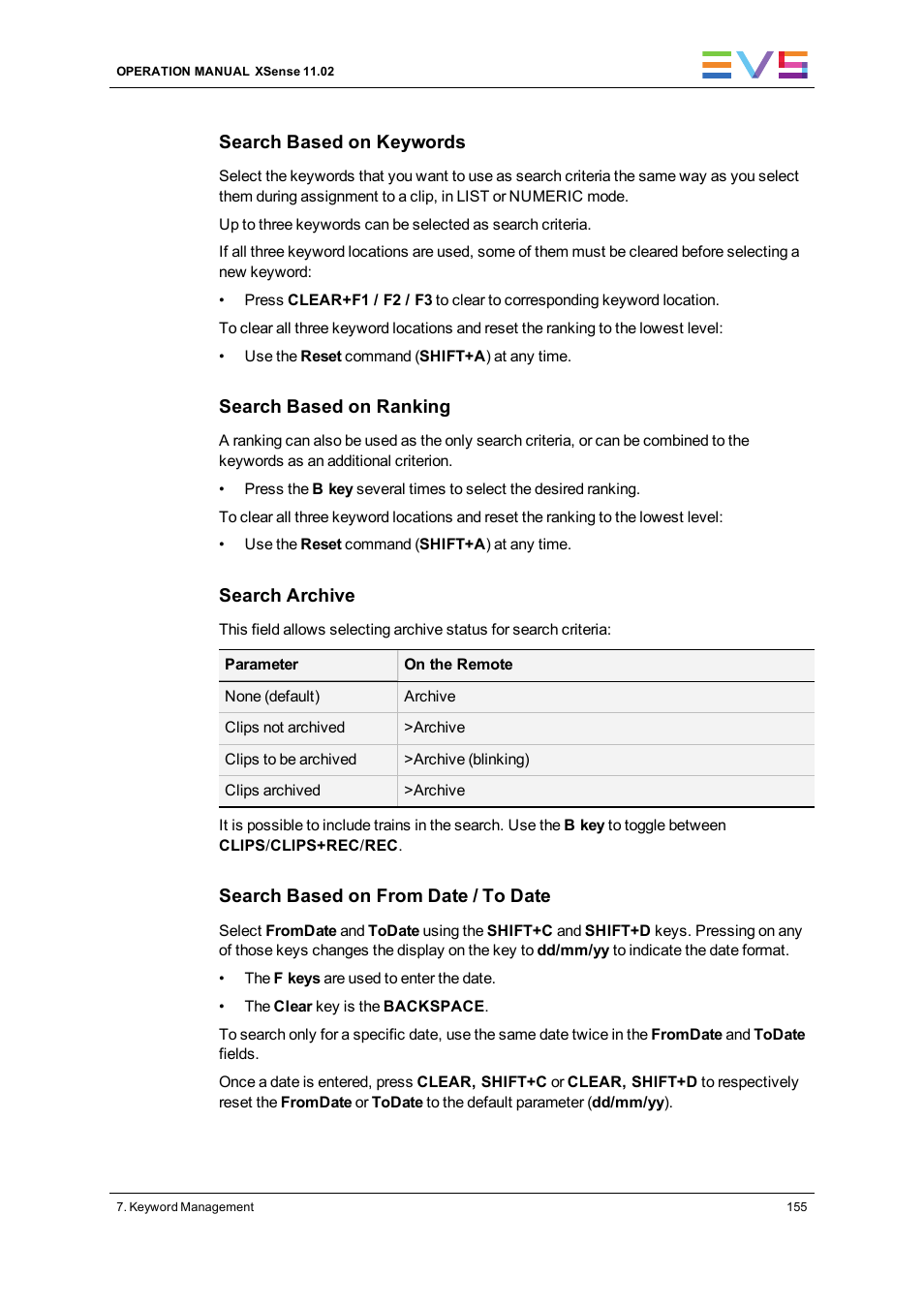 EVS XSense Version 11.02 - July 2013 Operating Manual User Manual | Page 163 / 181