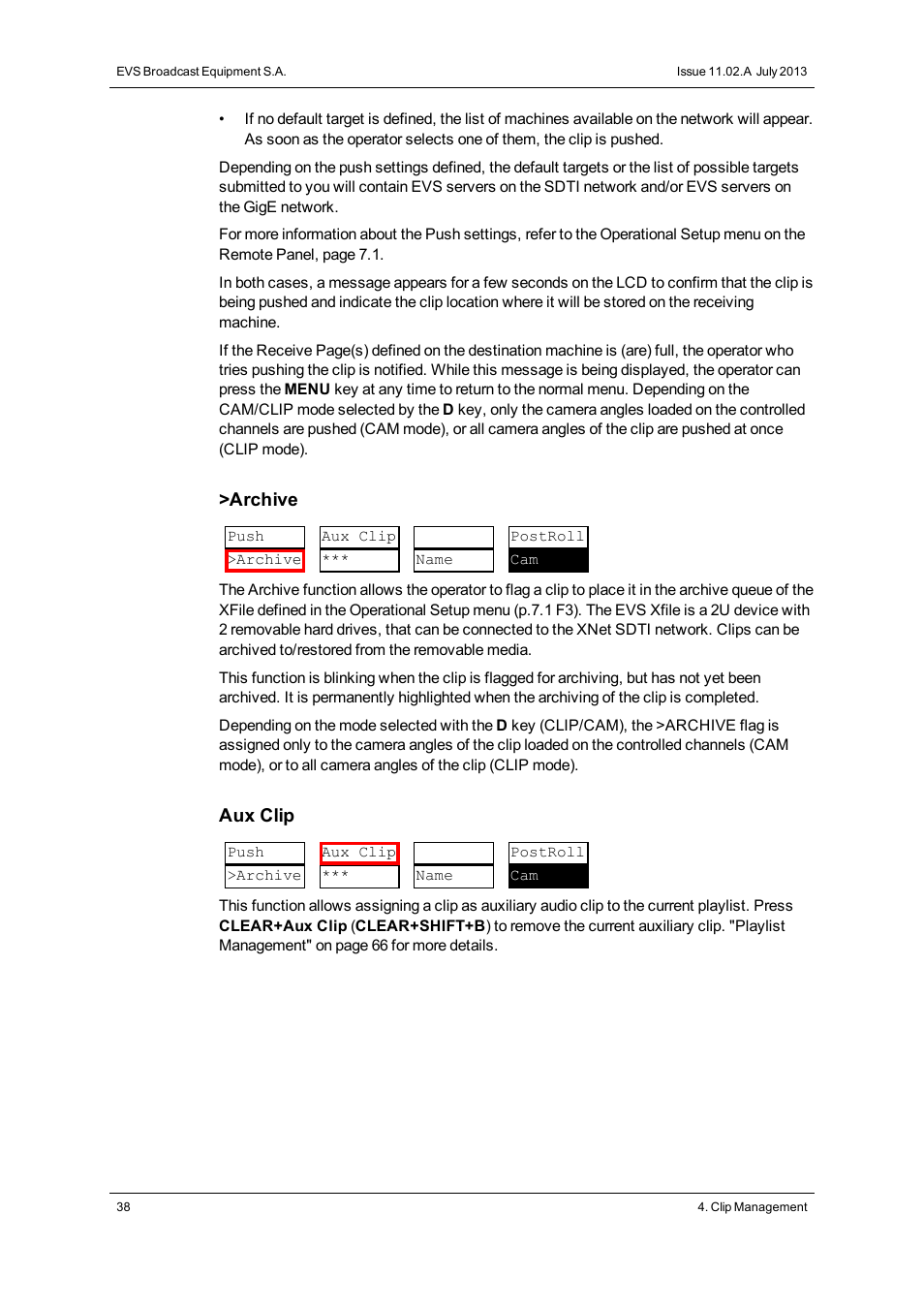 EVS XSense Version 11.02 - July 2013 Operating Manual User Manual | Page 46 / 181