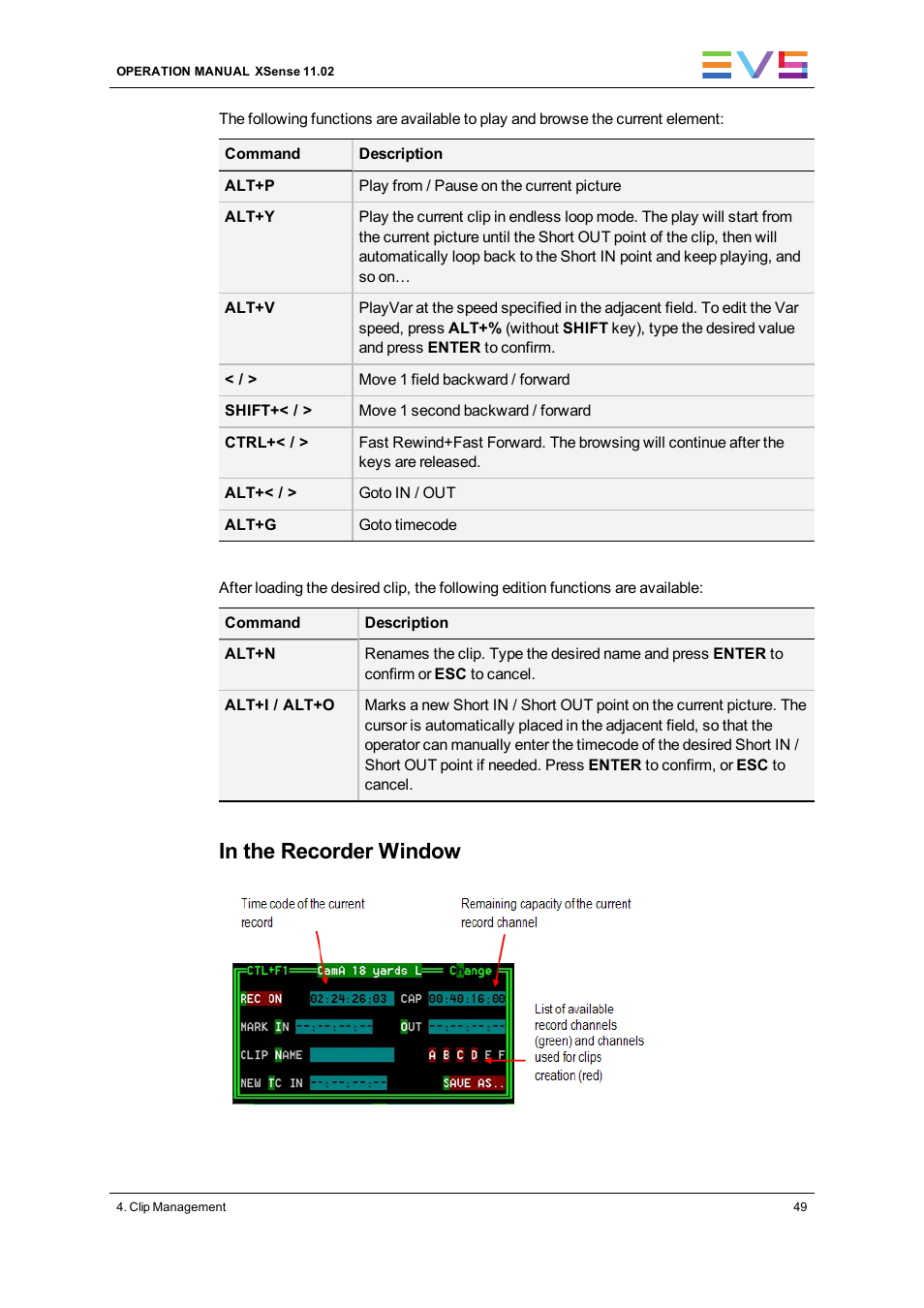 EVS XSense Version 11.02 - July 2013 Operating Manual User Manual | Page 57 / 181