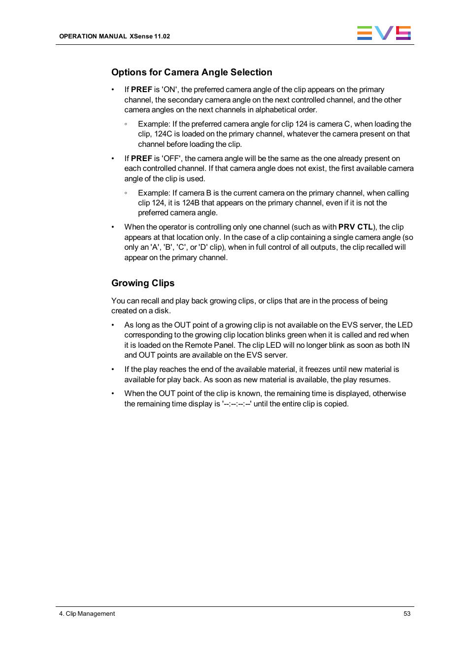 EVS XSense Version 11.02 - July 2013 Operating Manual User Manual | Page 61 / 181