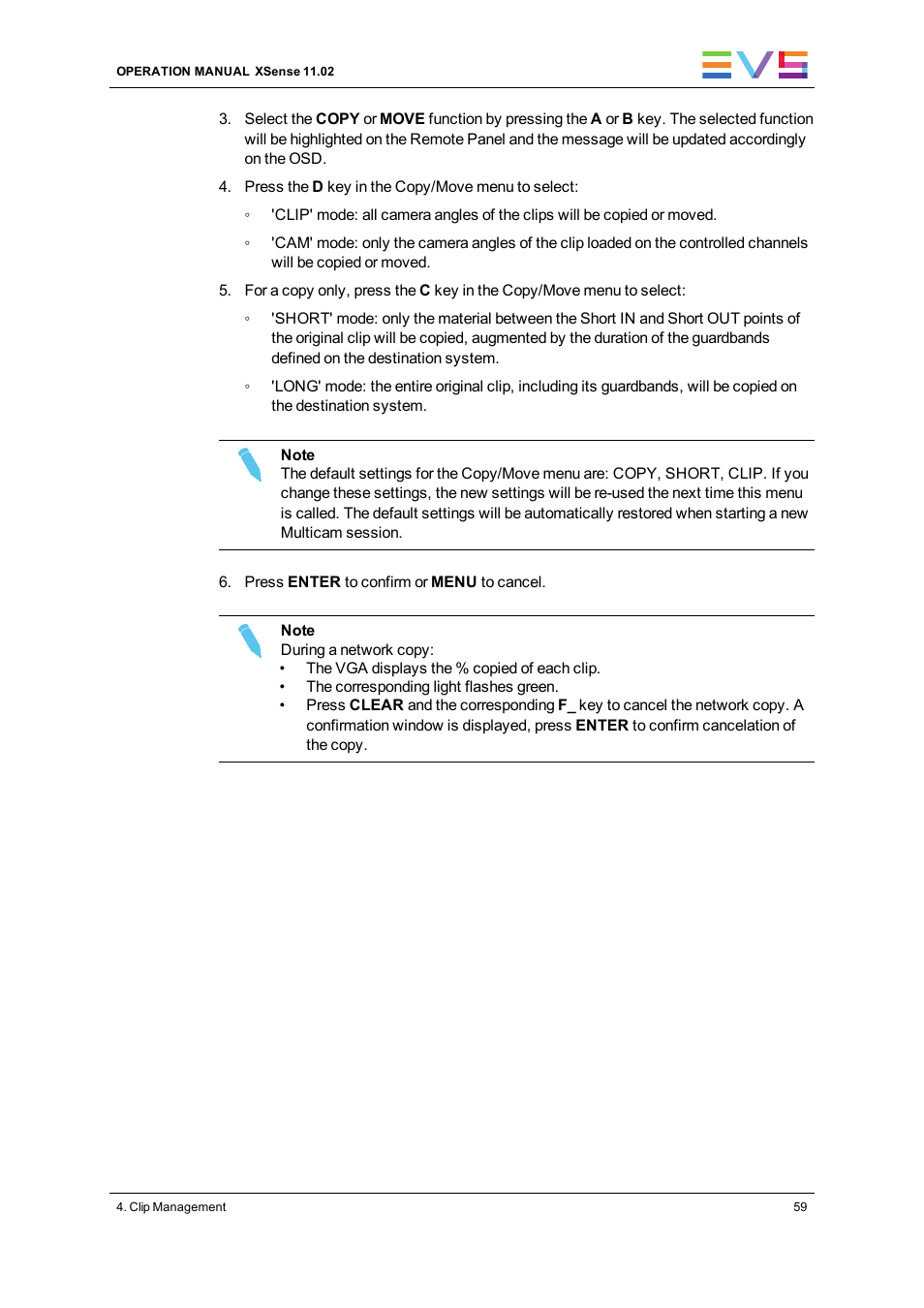 EVS XSense Version 11.02 - July 2013 Operating Manual User Manual | Page 67 / 181