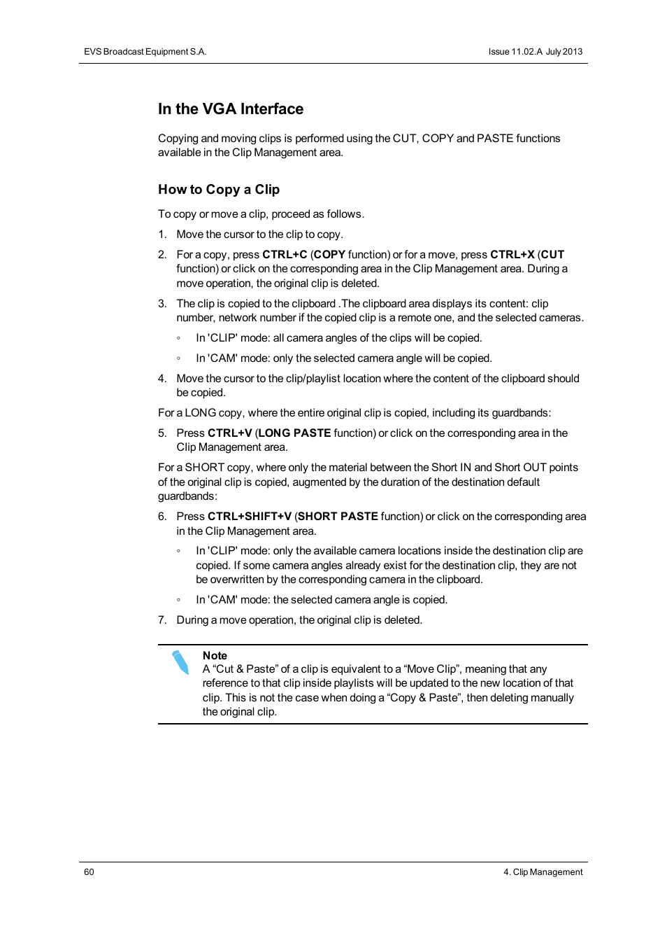 EVS XSense Version 11.02 - July 2013 Operating Manual User Manual | Page 68 / 181