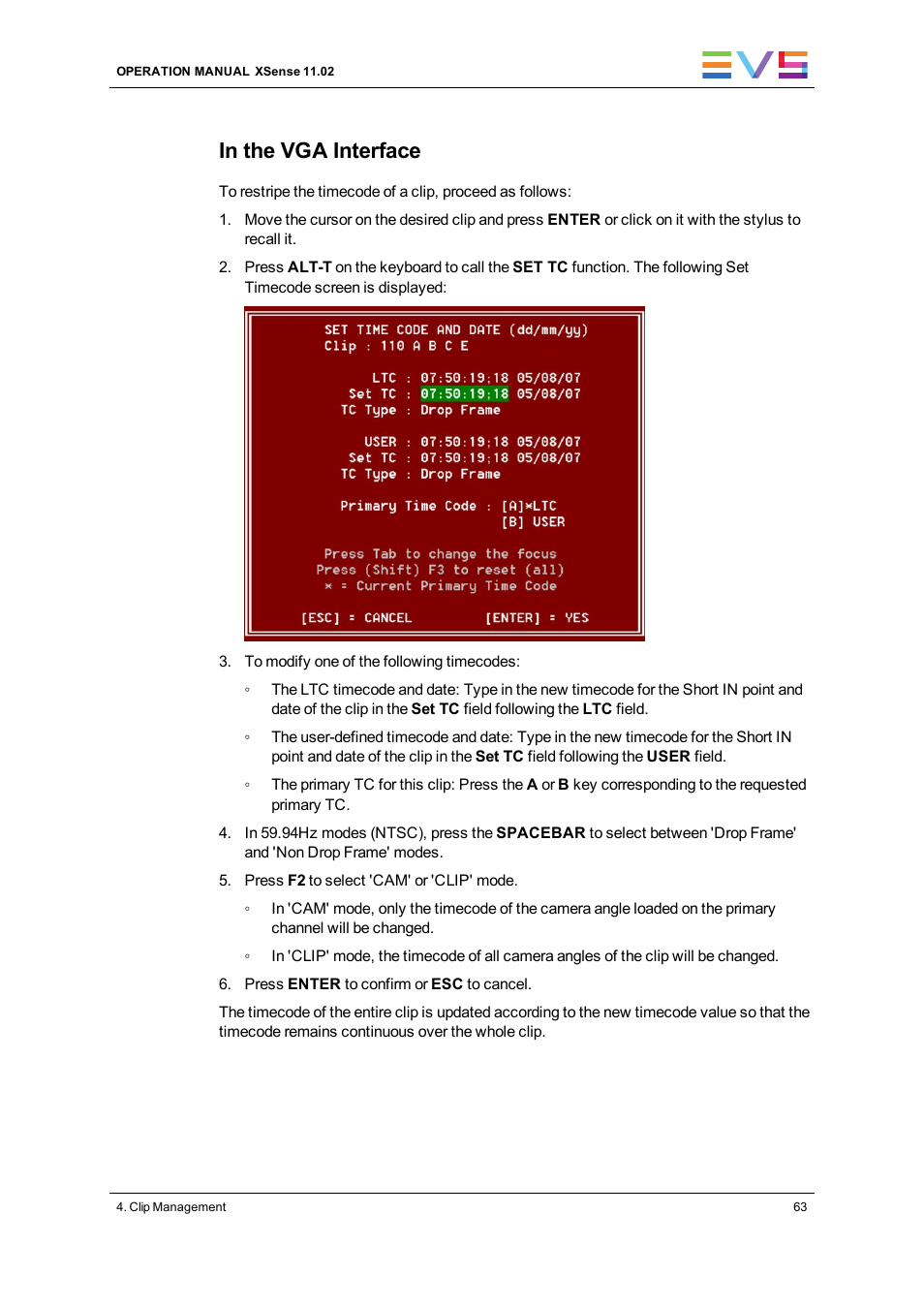 EVS XSense Version 11.02 - July 2013 Operating Manual User Manual | Page 71 / 181