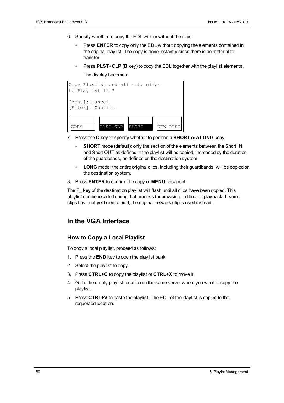 EVS XSense Version 11.02 - July 2013 Operating Manual User Manual | Page 88 / 181